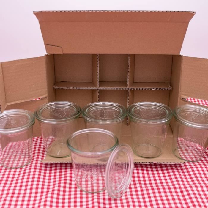 6 Bocaux Weck 290ml - Verre Alimentaire - Conservation Confitures Et Conserves - Fabriqué En Allemagne