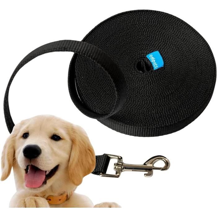 Comparer les prix de Edipets, Longe pour Chien, Laisse Chiens, 1.5m - 3m - 5m - 10m - 15m, pour Chien de Petites à Grandes Taille (3 M, Noir)6
