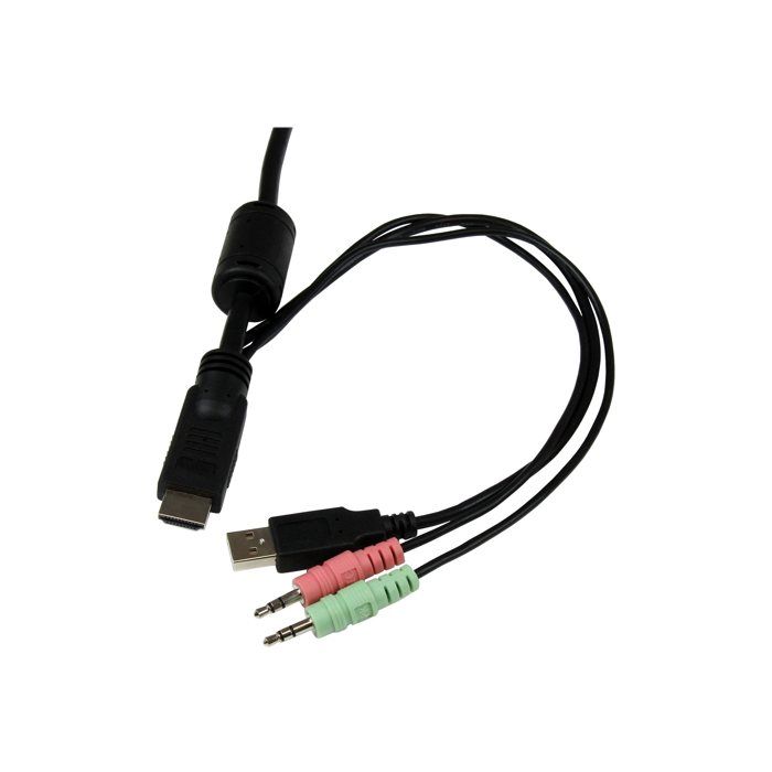 StarTech.com Switch Commutateur KVM 2 Ports USB, HDMI avec Audio et Câbles pour 2 PC sur 1 écran - Auto Alimenté Noir - vue 3