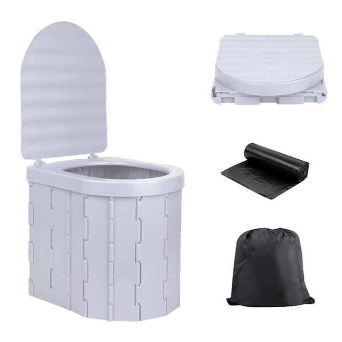 Toilettes De Camping Pliantes WADEO – Pour Adultes, Vert Foncé, Compactes