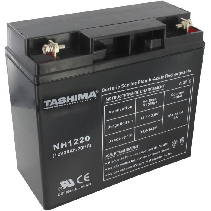 F1 Distribution Batterie NH1220 12V 20A pour tondeuse autoportée