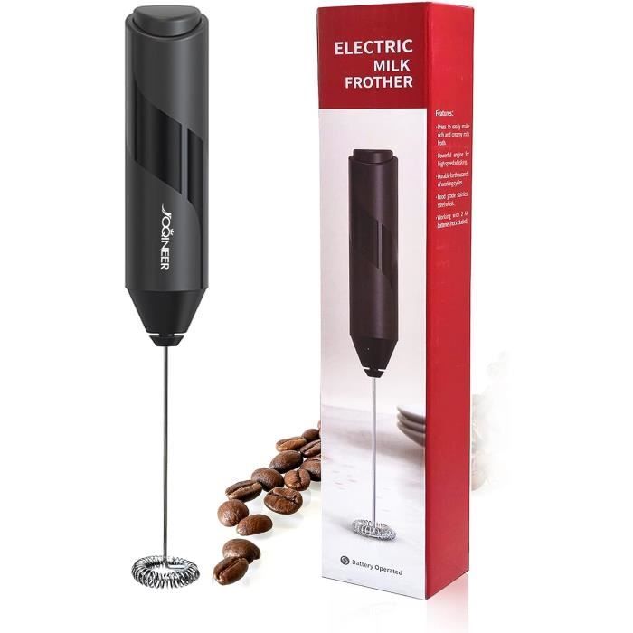 PowerLix Mousseur à Lait Sans Support, Fonctionnant à Piles, Pour Café, Latte, Cappuccino