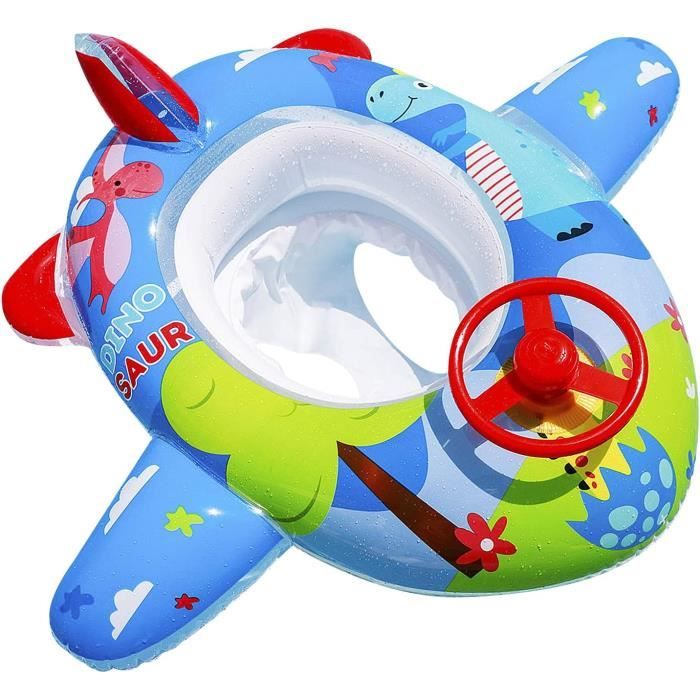 Flotteur Dinosaure Gonflable Pour Piscine – Bouée Enfant Avec Double Poignée, Pour 6 Mois à 3 Ans – Vert, 76x45 Cm