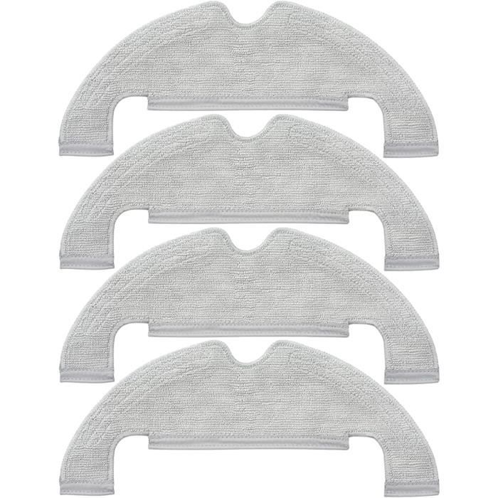 Lot 4 Serpillières Fibre Super Fine Pour Aspirateurs Robots Proscenic P10 P11 U11