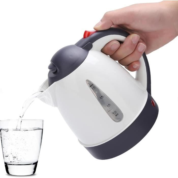 Bouilloire électrique portable de voyage - WHITE-EU[F6] - 500ML - Acier