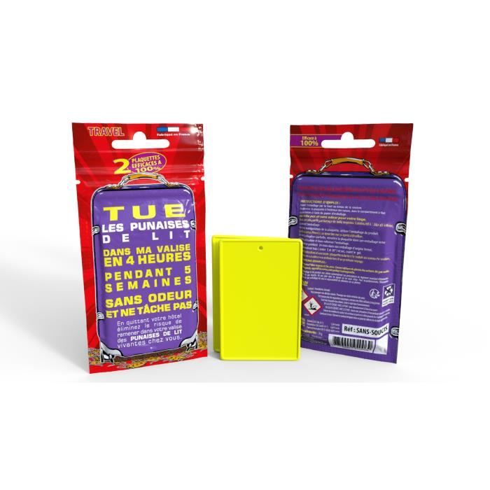 2 PLAQUETTE INSECTICIDES POUR VALISES