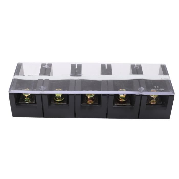 Bloc Terminal à Vis Double Rangée – 600 V 15 A, 12 Positions, Lot De 2, Avec Couvercle