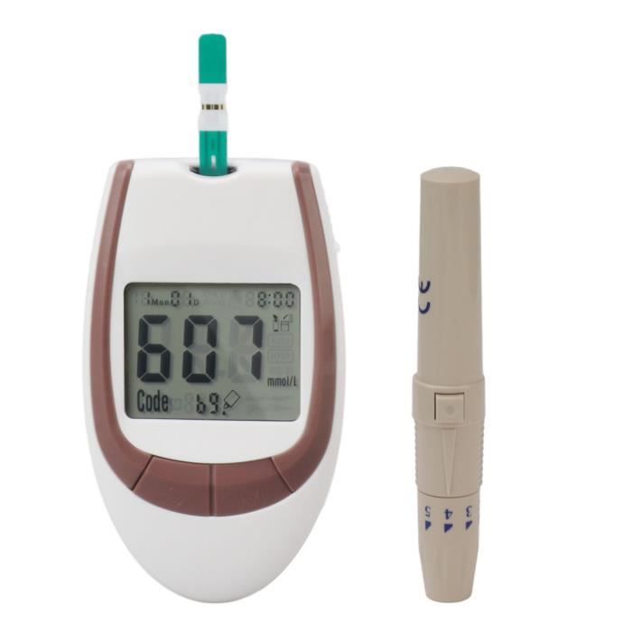 VBESTLIFE kit de test de glycémie Kit de Moniteur de Glycémie, Test de Glycémie Domestique, Test Glycémie de Précision avec 50