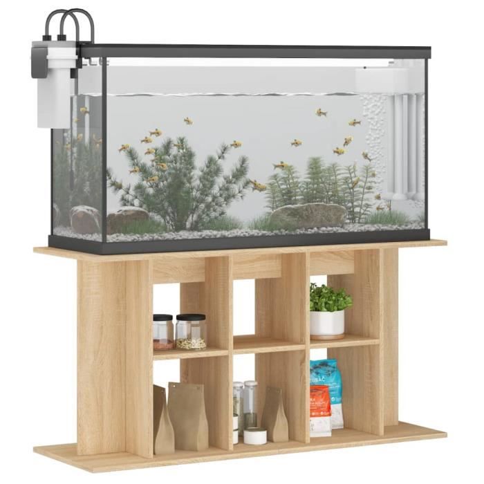 Meilleurs prix pour YESM Support d'aquarium chêne sonoma 120x40x60cm bois d'ingénierie NOUVEAU