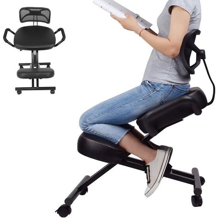 Magistraat eenzaam Beperking Tabouret, chaise ergonomique, siège assis genoux en acier ABI616 -  Cdiscount Maison