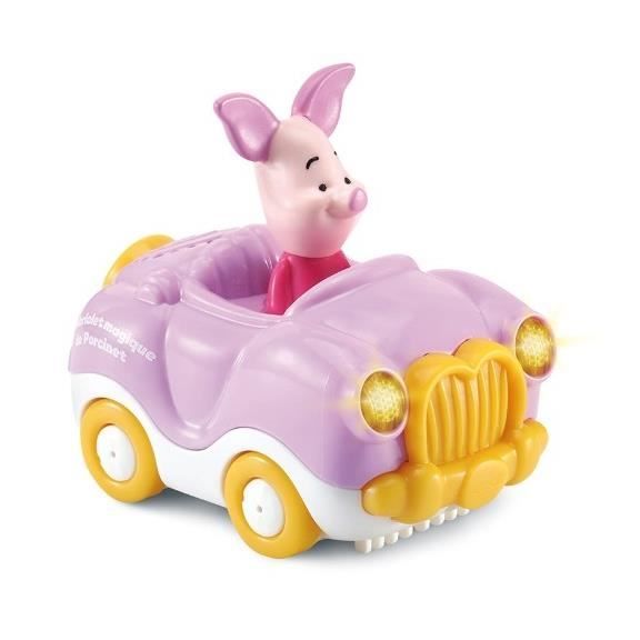 Voiture Cabriolet magique de Porcinet rose version FR Jouet Collection Winnie et ses amis Set Tut Tut Bolide Disney et carte