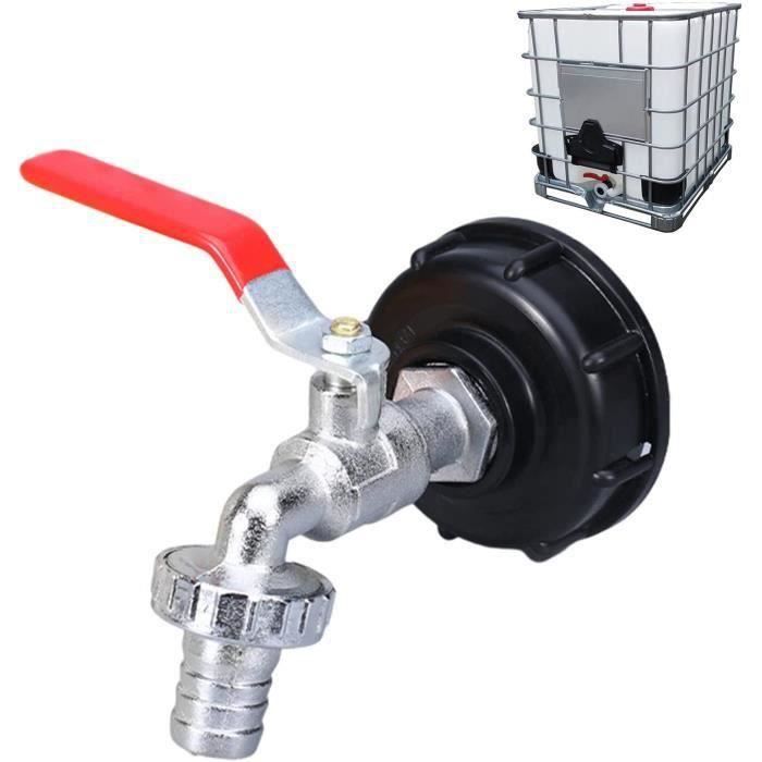Lot 2 Robinets 3/4" Pour Cuve IBC 1000L - Adaptateur Filetage S60x6 Pour Récupérateur Eau De Pluie