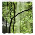 Abakuhaus Forêt tropicale Rideau de Douche, Arbre Jungle Cascade, 175 x 200 CM, Marron vert-1