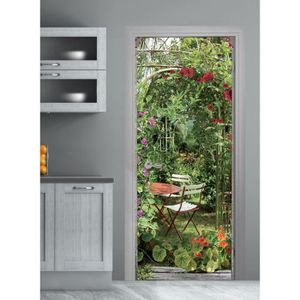 Sticker Porte Rainurée – 204 X 73 Cm | Déco Moderne Facile à Poser