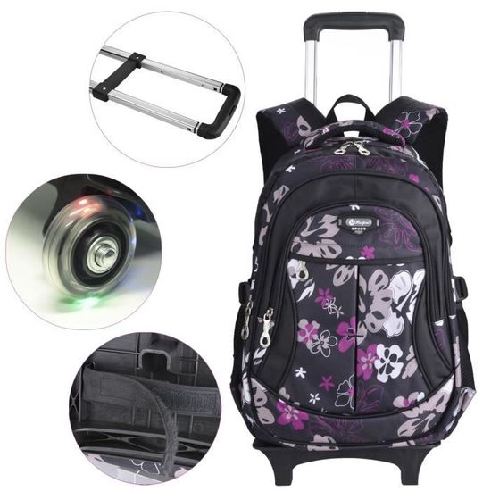 Cartable roulettes COOFIT Cartable fille roulettes Sac dos