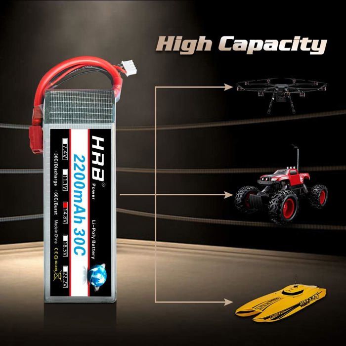 Zeee 3S Lipo Batterie 50C 2200mAh 11.1V Batterie Courte avec Prise XT60 pour RC Voiture Camion RC Véhicules Bateau Drone RC Avion Quadcopter Hélicoptère FPV Racing Hobby Modèles (2 pcs