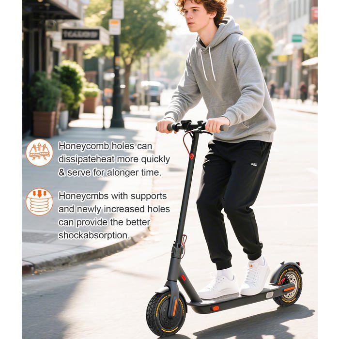 BANGTING Pneu Plein 8.5 Pouces Pour Trottinette Électrique Xiaomi M365 Pro 1S - 8 1/2 X 2 Nid D'Abeille