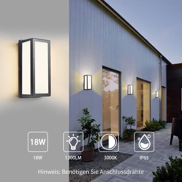 6 W/10 W mur LED lumière extérieure étanche IP65 porche jardin applique &  intérieur salon