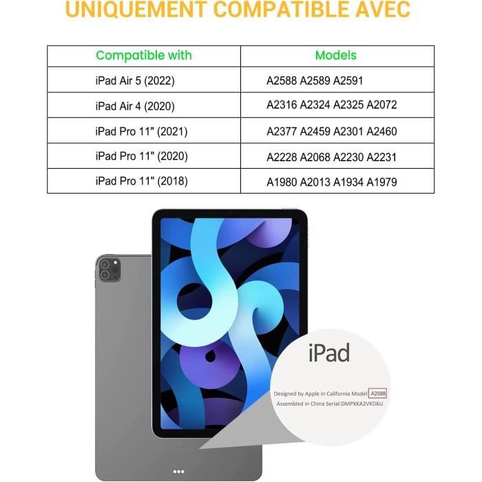 2 Pièces] Verre Trempé pour iPad Air 5 2022 - iPad Air 4 2020 et