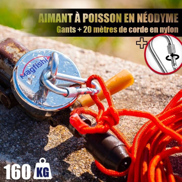 Lot De 2 Aimants De Pêche Puissants Néo... Terre Rare - D20mm, Pour Récupération En Rivière