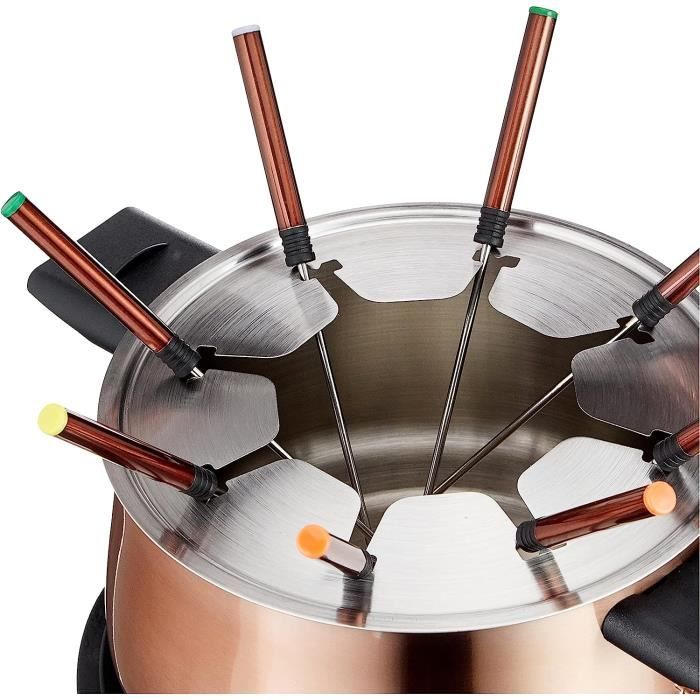 Appareil a fondue, fondue électrique pour 8 personnes, avec 8 fourchettes à  fondue Bestron et thermostat continu, incl. Protection c - Cdiscount  Electroménager