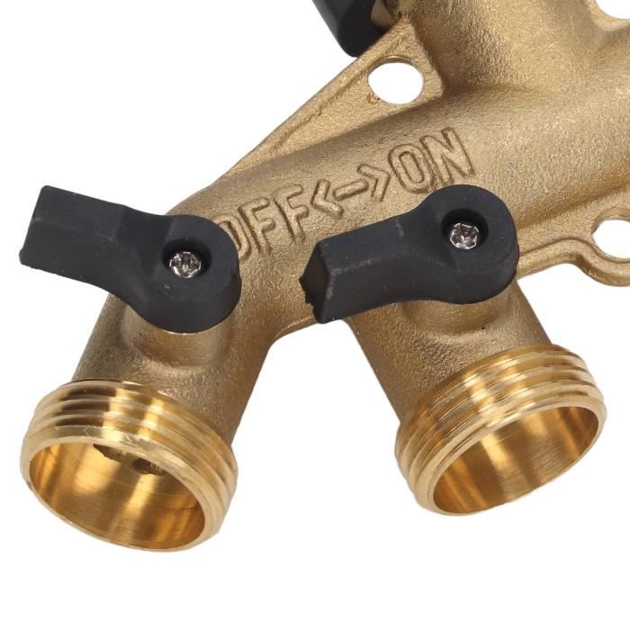 Diviseur De Robinet 4 Voies – Connecteur Tuyau D'Arrosage, Étanche – Pour Jardin, Serre, Camping-car