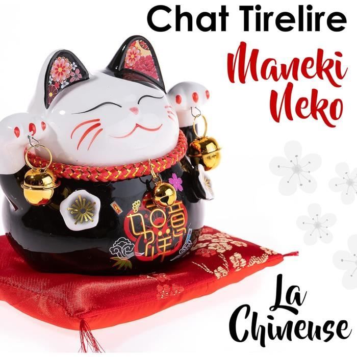 Tirelire Chat Japonais - Maneki Neko Porte Bonheur - Cdiscount Maison