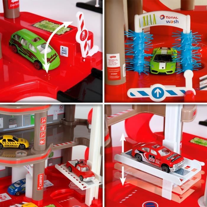 Station Service Starlux - Laveur De Voiture Bleu, Jouet Occasion