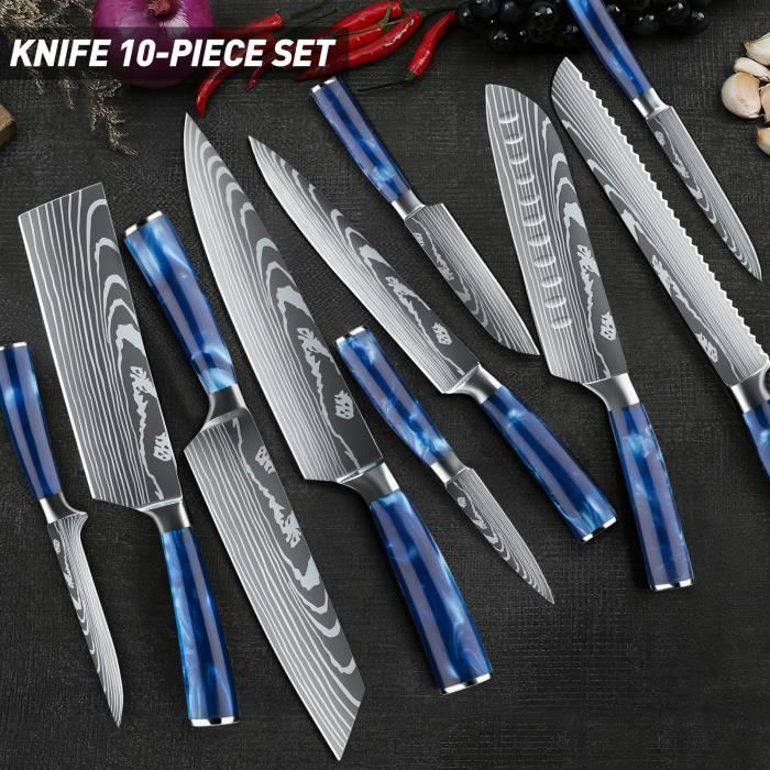 Mallette couteau boucher professionnel 10 pièces
