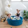 KiddyMoon 50 Balles-7Cm Balles Colorées Plastique Pour Piscine Enfant Bébé Fabriqué En EU, Turquoise Foncé-Beige-2