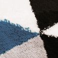 Geo Scandi Tapis Toucher tressé Triangles - Bleu - En laine synthétique - 80 x 150 cm - Pour intérieur-2