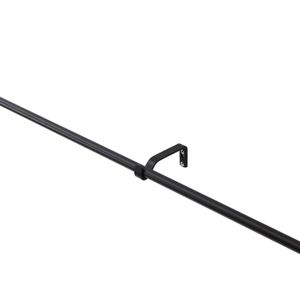Tringle à Rideau Extensible 80-345 Cm - Métal Noir Mat, Support 25 Kg, Pour Tous Types De Rideaux