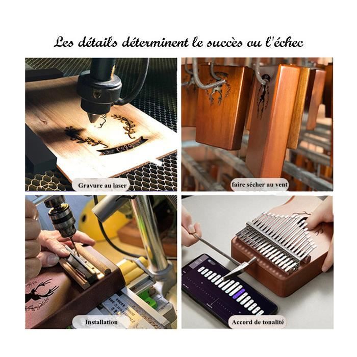 Kalimba 17 Clés Piano à pouce Professionnel Marimbas Doigt En Bois De Haute  Qualité avec Tuning Hammer pour Cadeau musical - Cdiscount Instruments de  musique