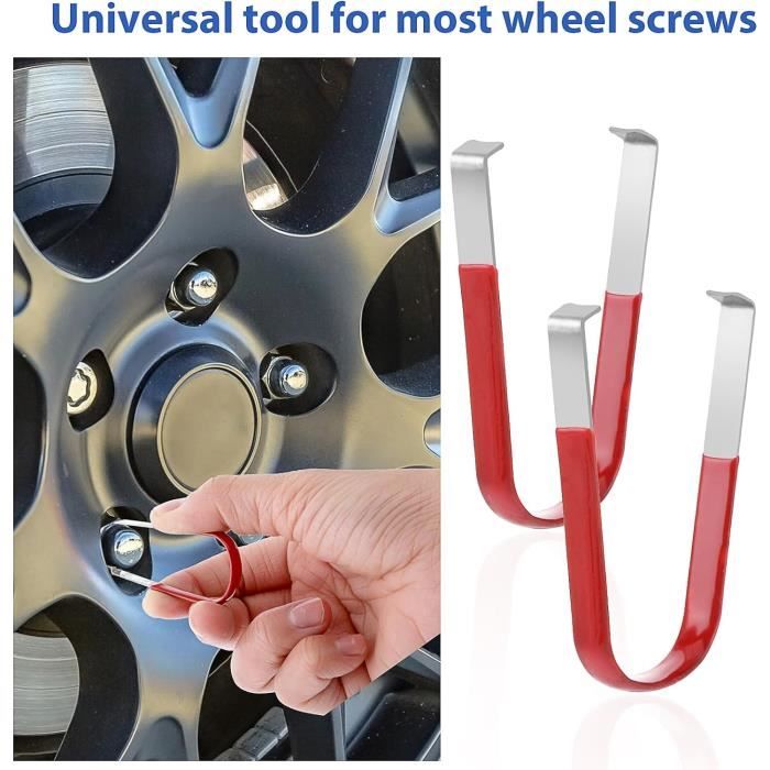 SkinoEu 20 Pièces Capuchons D'Écrou De Roue 17mm Bleu Avec Outil De Retrait