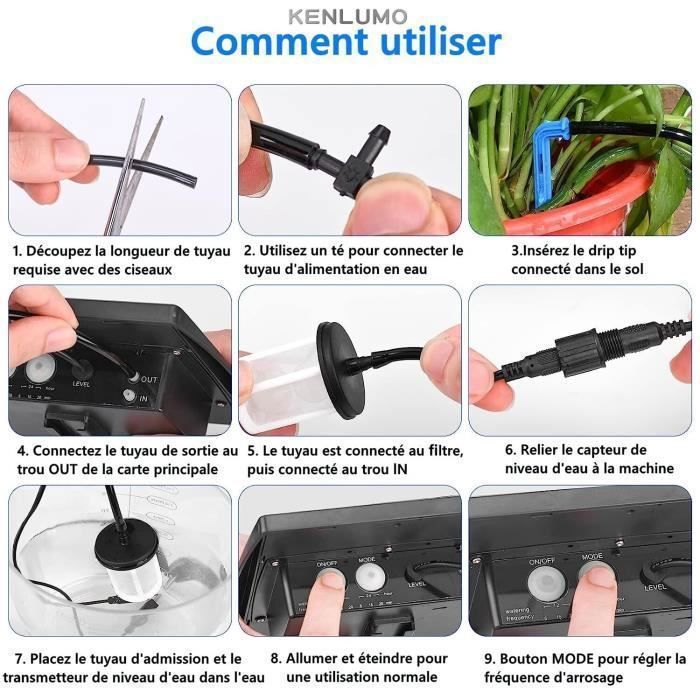 Kit Irrigation Goutte à Goutte - 10 Connecteurs 4 Voies - 1/2" Vers 1/4" - Arrosage Automatique Jardin