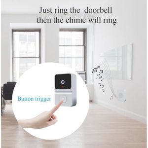 Radio sans Fil Sonnette Carillon de Porte pour Prise avec Signal Optique en Blanc mumbi