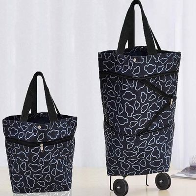 Caddie Pliable à Roulettes - Chariot De Courses Multifonctionnel