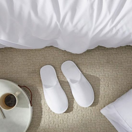 Lot De 10 Ou 20 Pantoufles Jetables Spa | Antidérapantes, Ouvertes Au Bout | Pour Invités, Hôtel, Voyage | Taille Unique 39-44