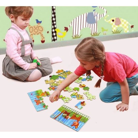 Puzzle en bois pour enfants - Vie marine - Moins de 100 pièces - Bleu - Cdiscount  Jeux - Jouets
