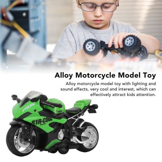 Jouet Moto Pull-Back En Alliage – 9 X 6 X 5 Cm – Pour Enfants Dès 3 Ans – Cadeau Anniversaire, Déco De Gâteau