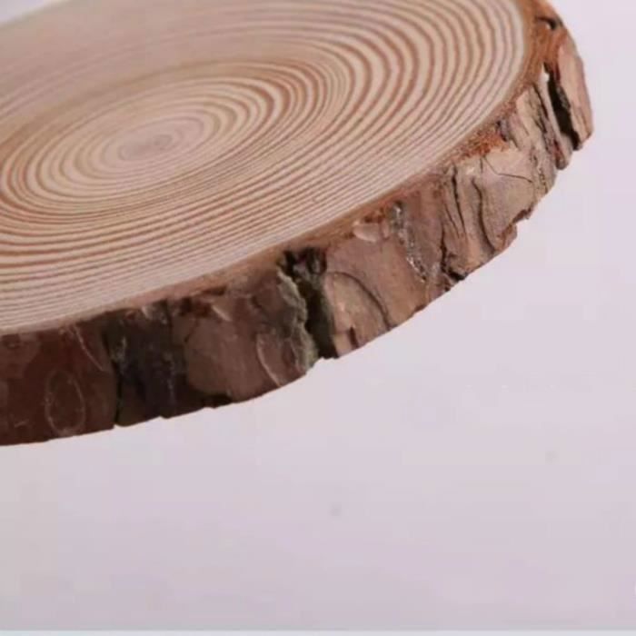 Lot 3 Rondins De Bois Décoration 18-20 Cm - Tranches Bois Naturel Pour Noël & Mariage