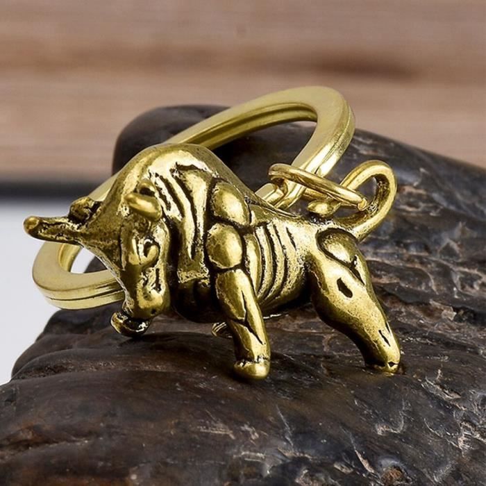 4.6 X 3.6 X 3.1in Taureau en Cuivre de Wall Street Sculpture de Taureau Feng Shui Laiton Bull Statue Home Decor Représente la Bonne Chance de la Carrière de la Richesse Lucky