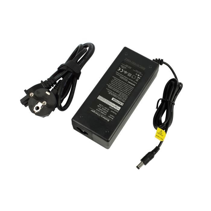 PowerSmart Chargeur de velo electrique 36V 2A pour Toplife VTT V 5500 Cycoo VTT 27.5 Scrapper EXC 1.9