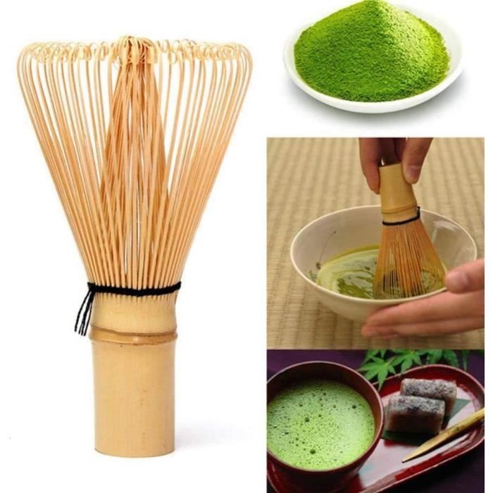 Fouet en bambou,Fouet en bambou « chasen »,spécial thé matcha pour la  cérémonie du thé japonais 60-70 dents,Matériau : Bambou. - Cdiscount Maison
