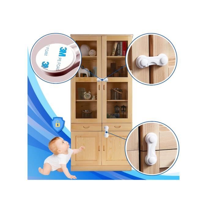 Serrure de tiroir de sécurité pour bébé, 5 pièces, Protection pour enfants,  verrouillage d'armoire - AliExpress