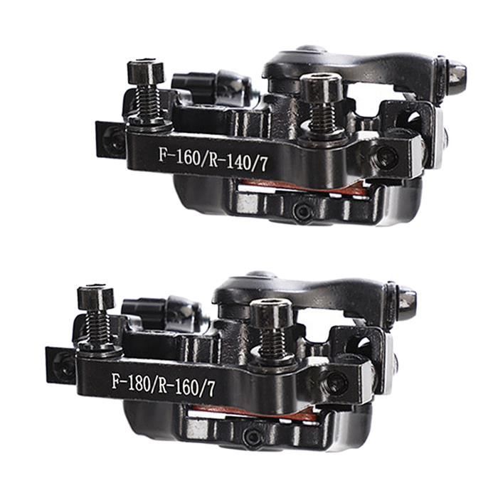 RUJOI Kit de frein à disque de vélo, étrier avant en aluminium, levier de frein de vélo, rotor de 160 mm, ajusteur de plaquette mécanique sans outil pour vélo de route, VTT