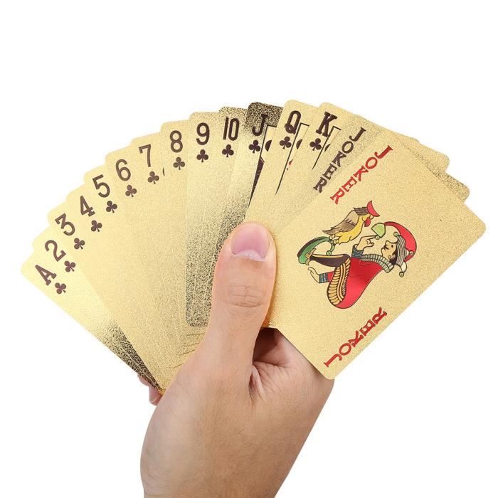 Jeu de cartes de poker de luxe Fafeicy - Cartes à jouer en feuille