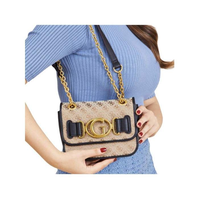 GUESS Aileen Crossbody Flap Bag Black 153742 sac a epaule bandouliere sacoche
