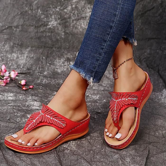 nu pied compense rouge