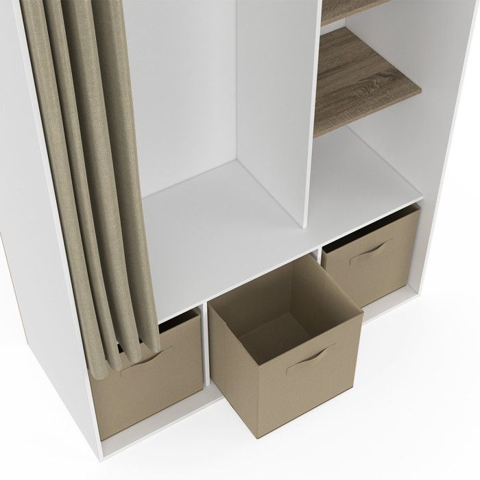 HOCO Euble Dressing Penderie Style Industriel Avec 6 Tiroirs En